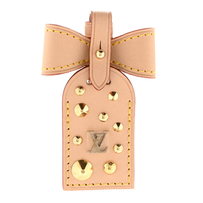 Louis Vuitton LV X TM Vachetta Studded Bag Charm 1 of 3