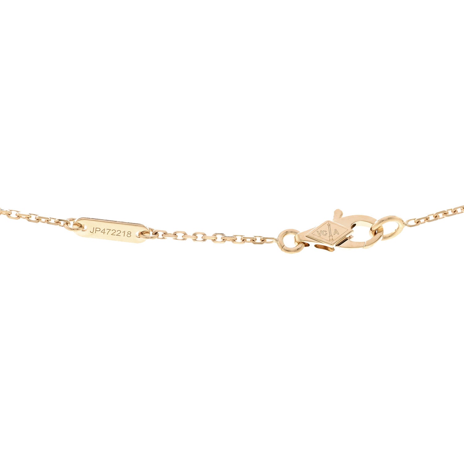 Van Cleef & Arpels 18K Yellow Gold Mother of Pearl Sweet Alhambra Pendant Necklace 5 of 6