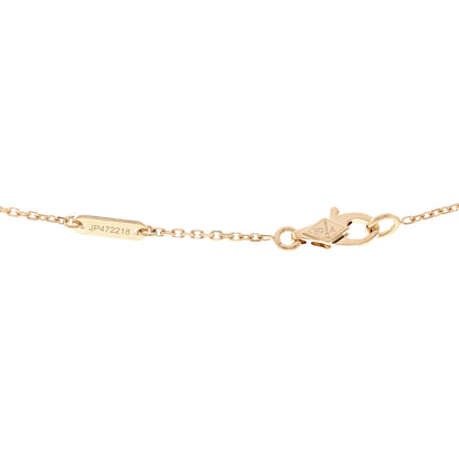 Van Cleef & Arpels 18K Yellow Gold Mother of Pearl Sweet Alhambra Pendant Necklace 5 of 6