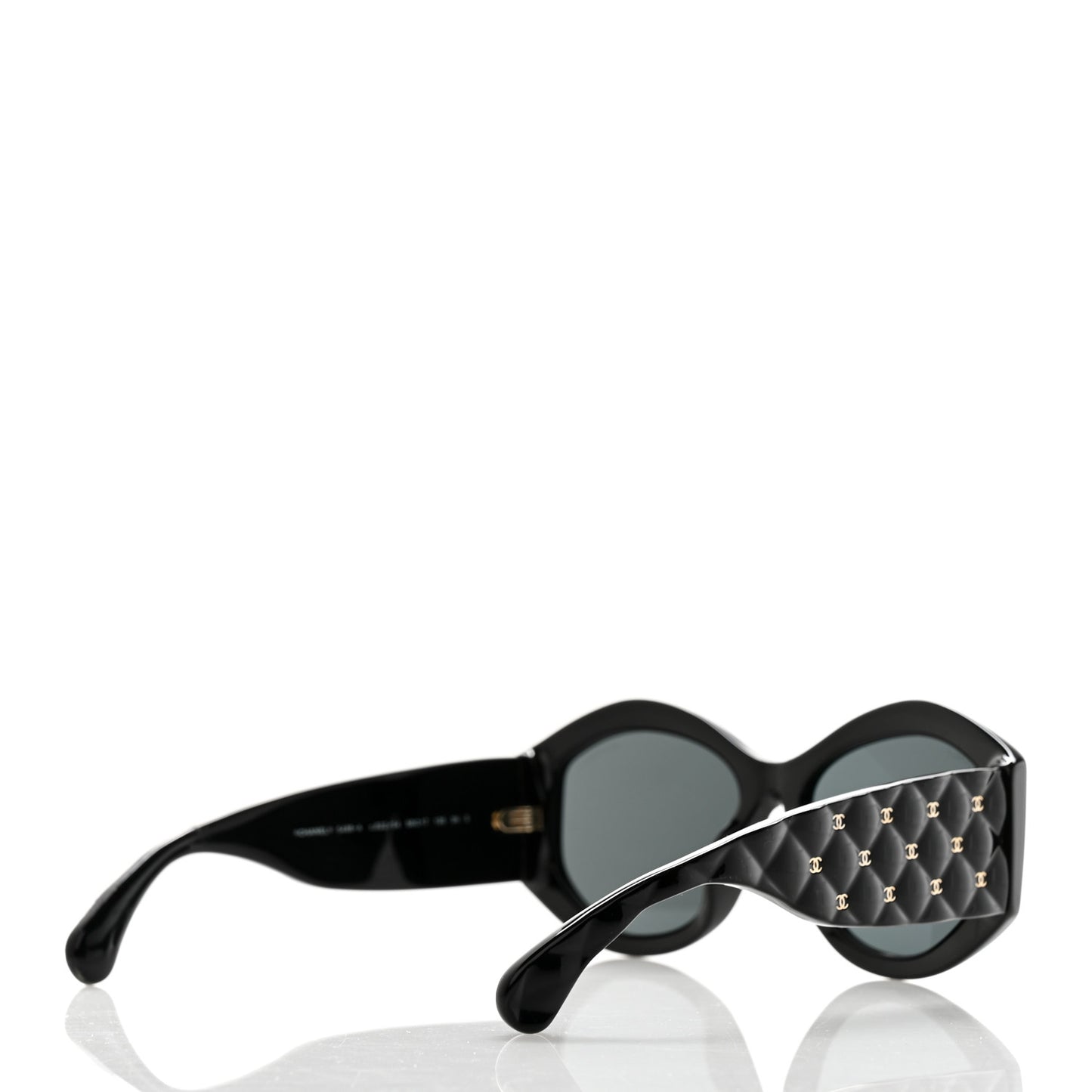 Acetate Quilted CC Sunglasses 5486-A Black