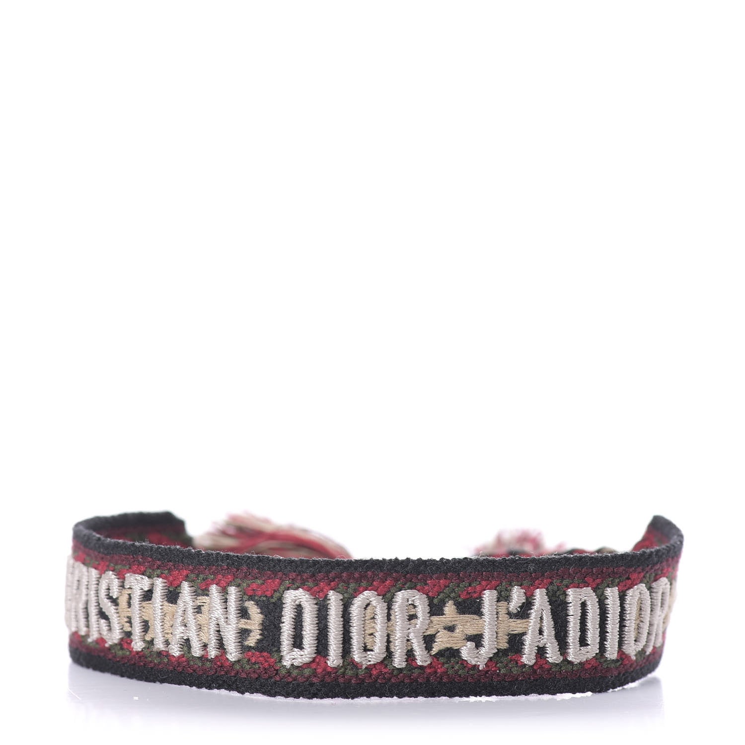 Christian Dior Woven Cotton J'Adior Friendship Bracelet Red Multicolor 1 of 5