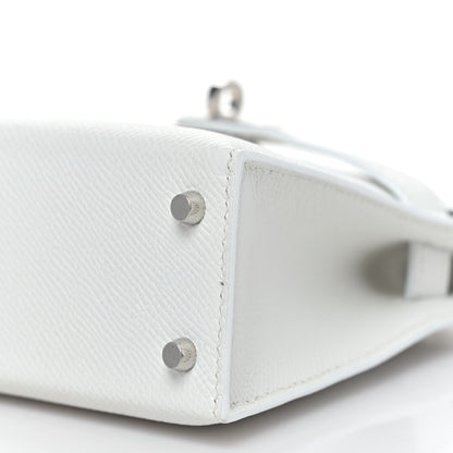 Hermes Epsom Mini Kelly Sellier 20 New White 9 of 10