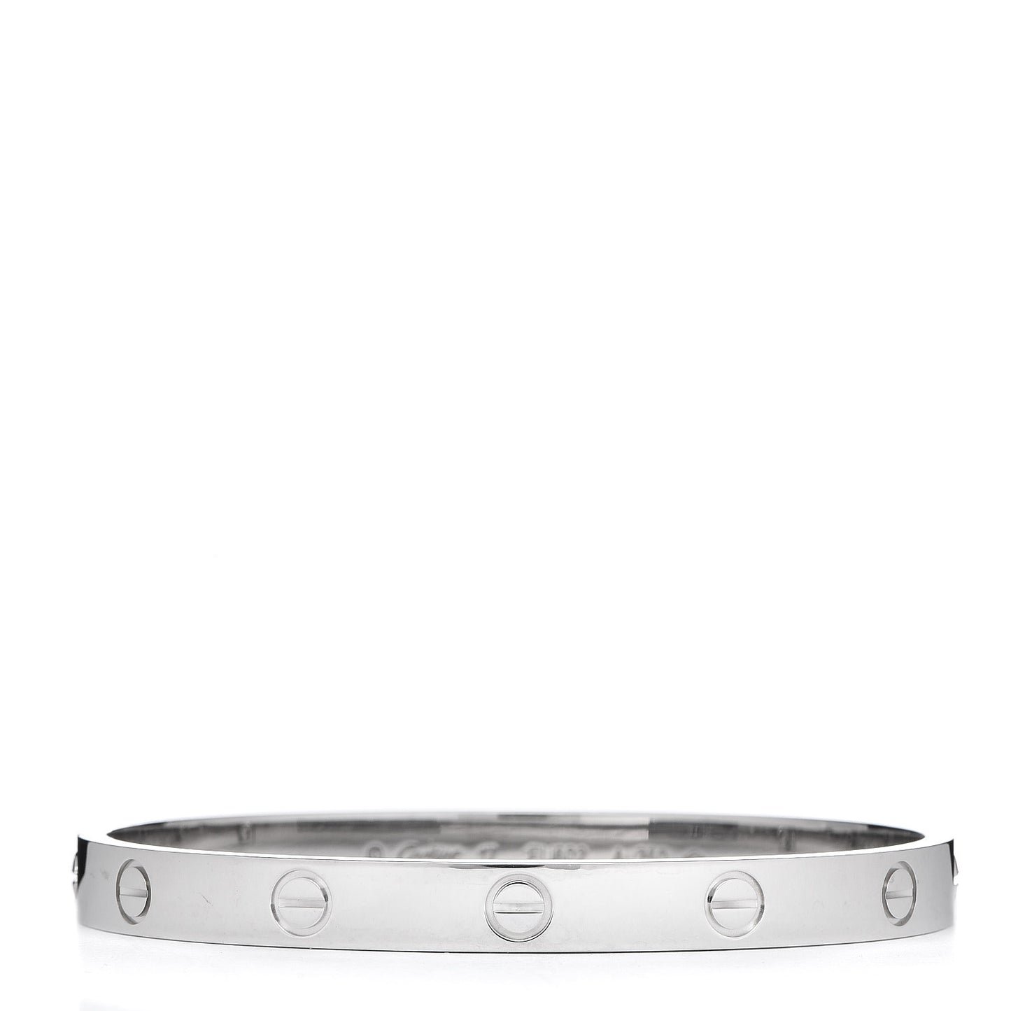 18K White Gold LOVE Bracelet 17