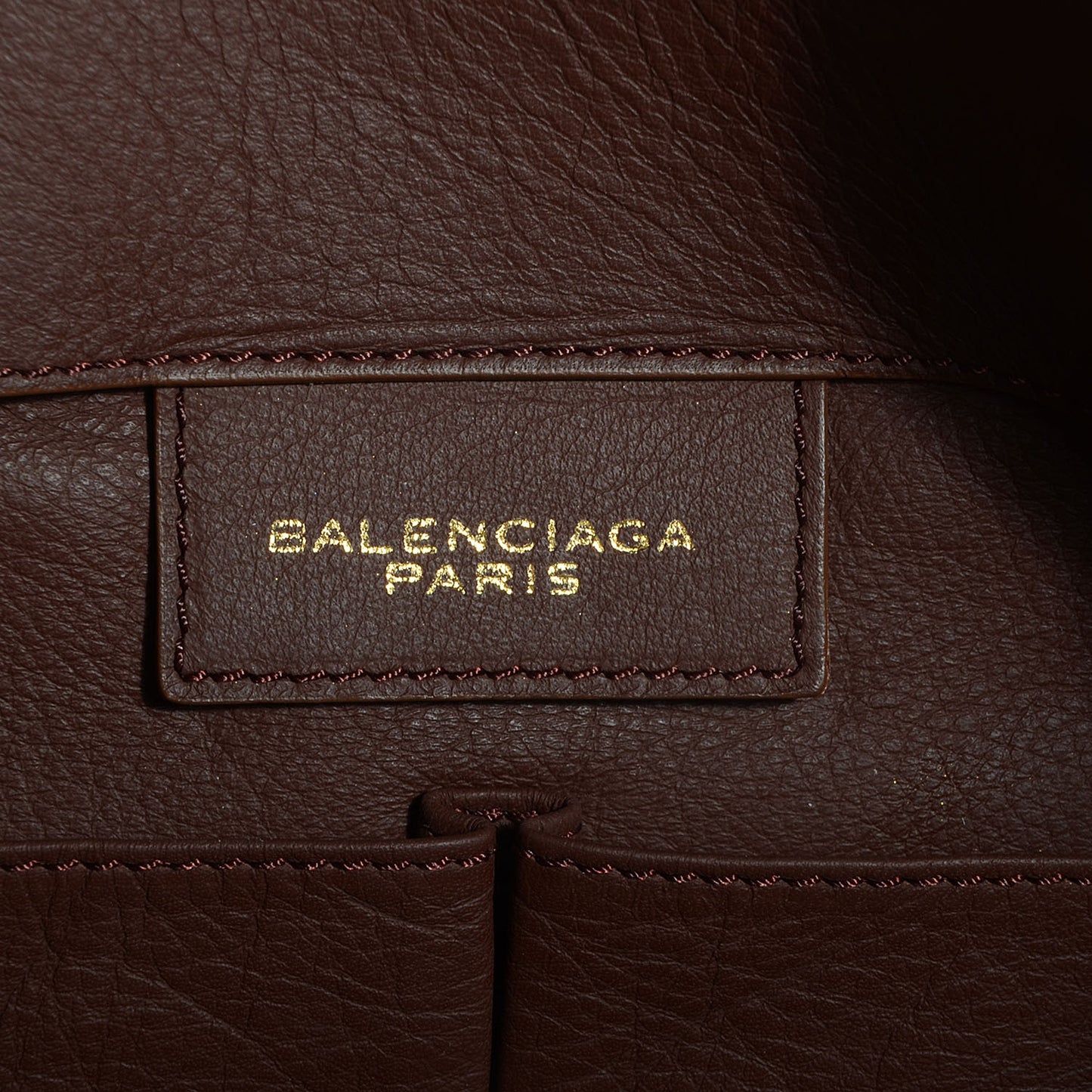 Veau Leather Papier A4 Tote Castagna