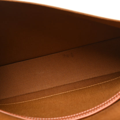 Celine Triomphe Canvas Calfskin Flap Messenger Bag Tan Ecru 5 of 9