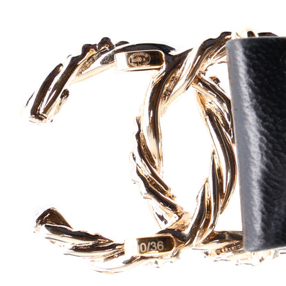 Chanel Lambskin Crystal CC Belt 90 36 Black 3 of 4