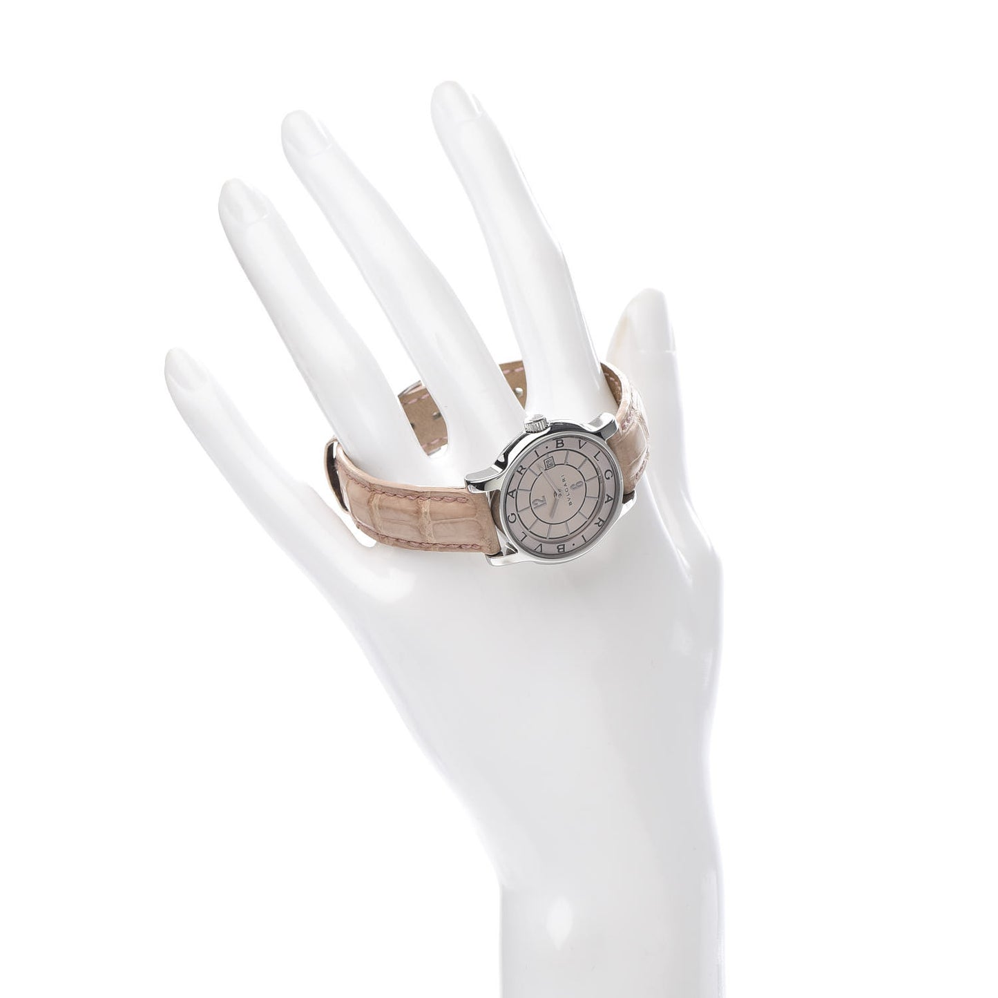 Stainless Steel Alligator 29mm Solotempo Quartz Watch Pink