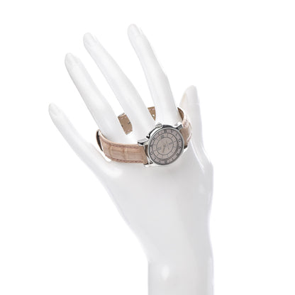 Bulgari Stainless Steel Alligator 29mm Solotempo Quartz Watch Pink 2 of 5