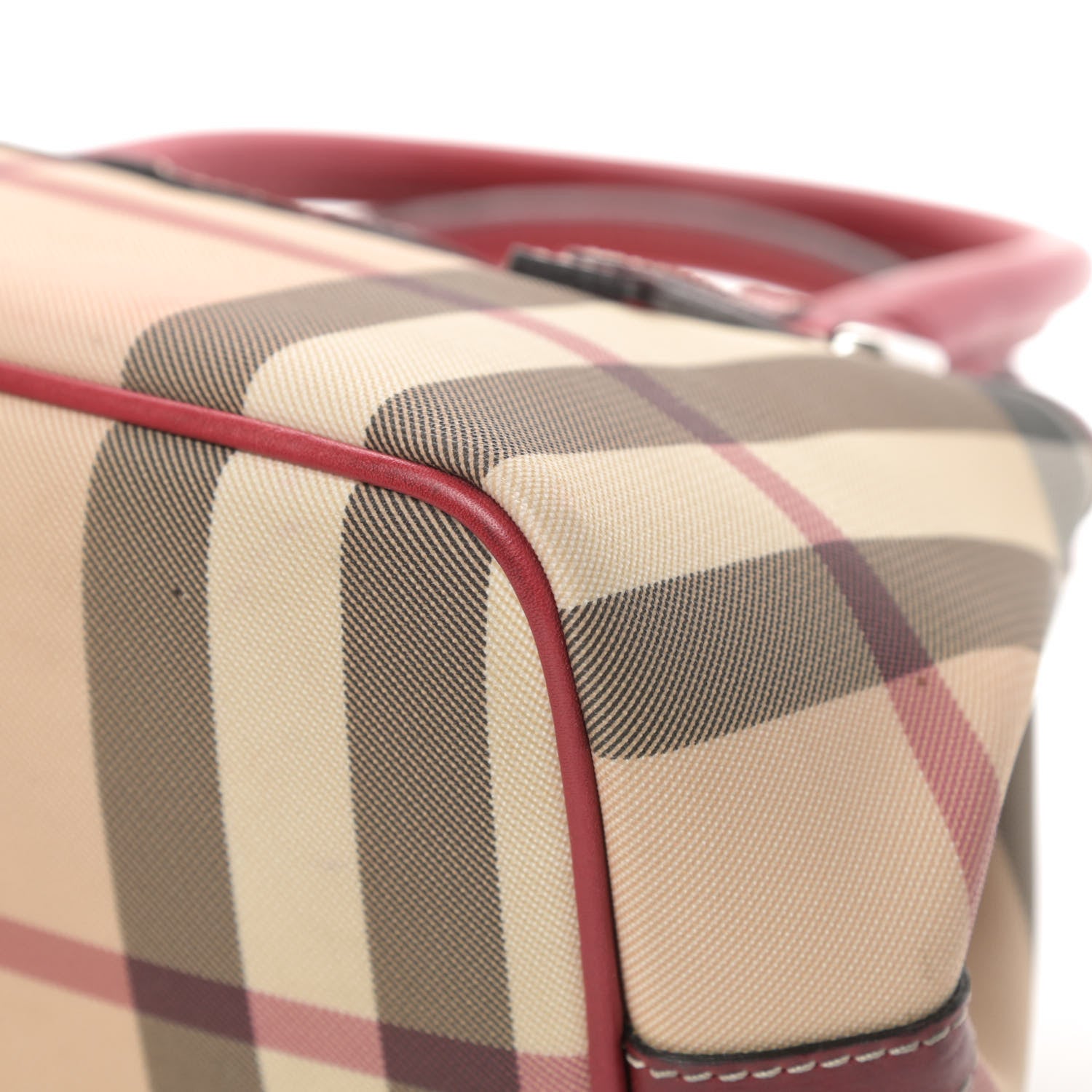 Burberry House Check Top Handle Bag Red 11 of 19