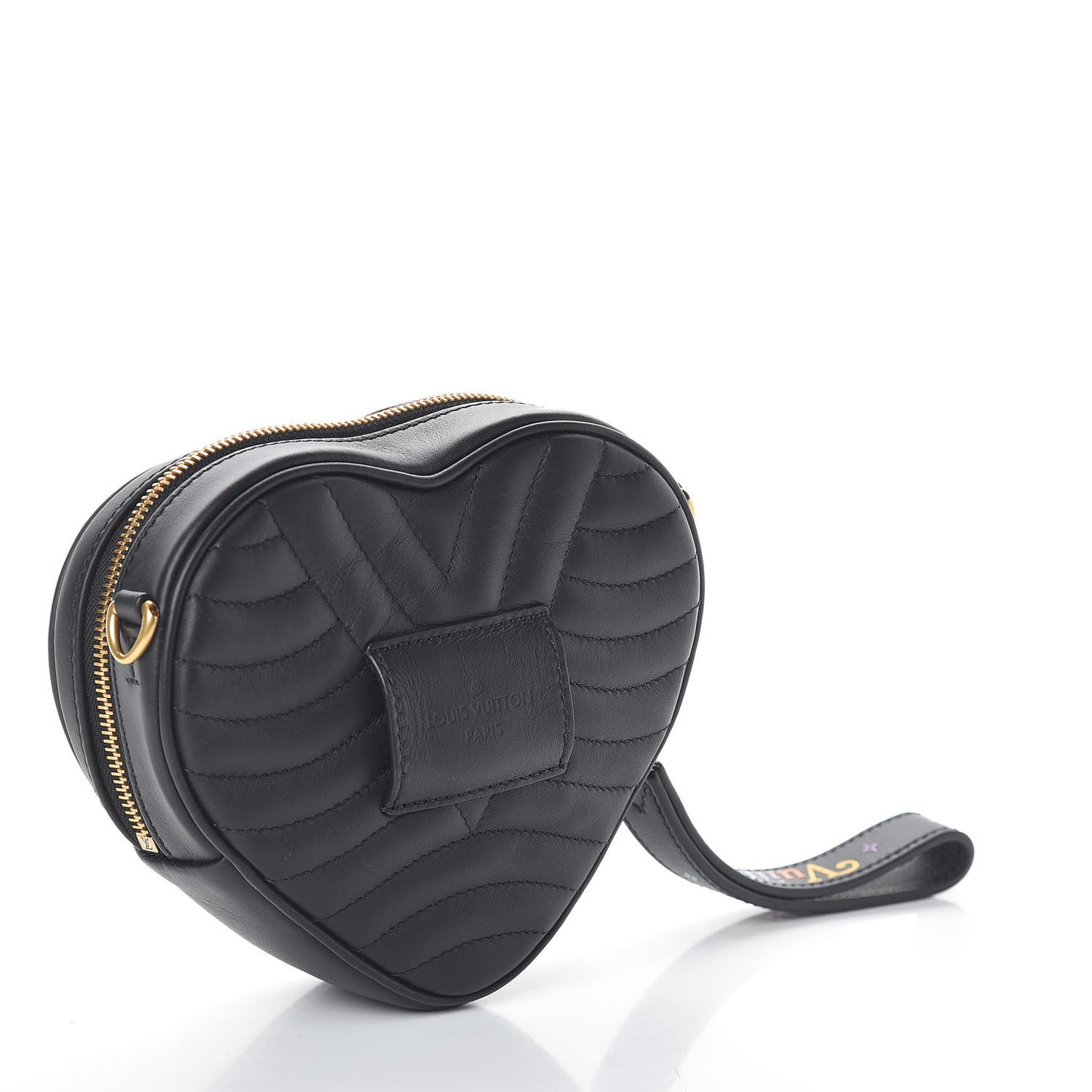 Calfskin New Wave Heart Bag Black