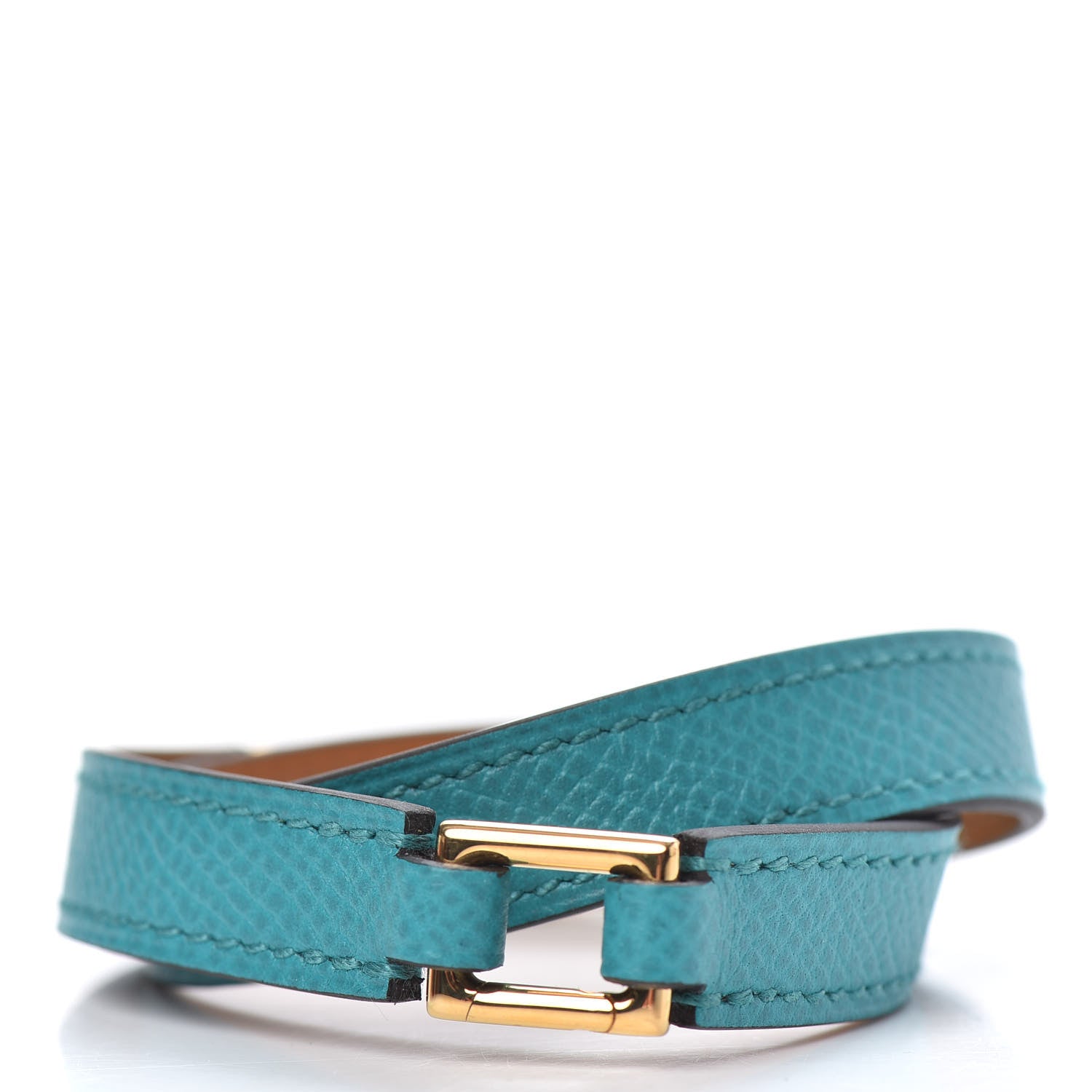 Hermes Epsom Rivale Double Tour Bracelet S Bleu Paon 3 of 6