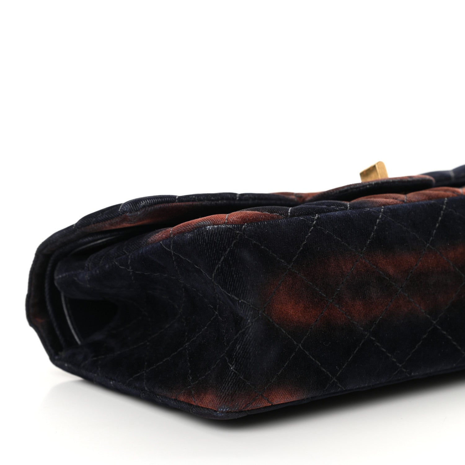 Chanel Ombre Velvet Quilted 2.55 Reissue 225 Flap Navy 10 of 12