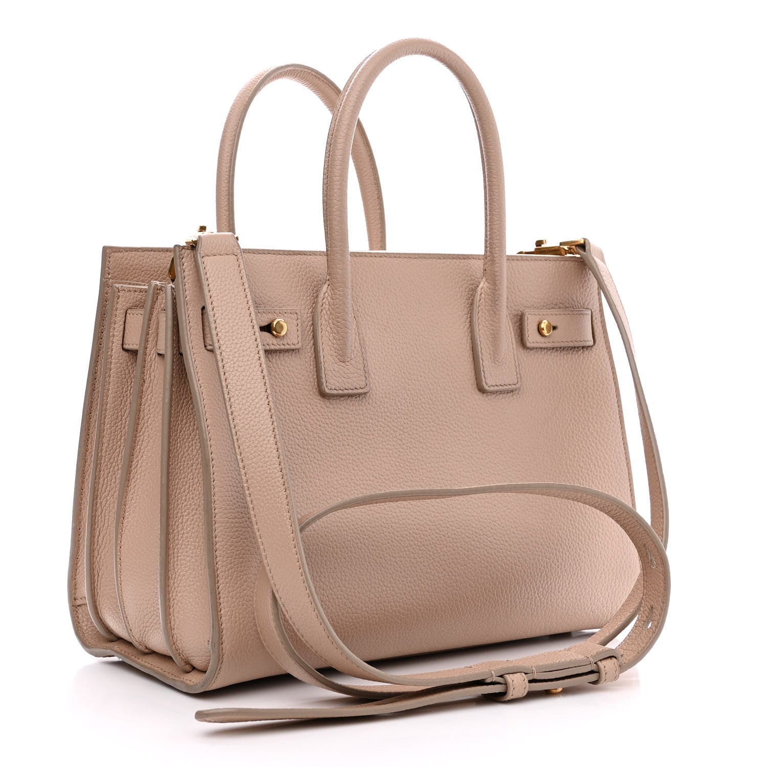 Saint Laurent Grained Calfskin Baby Sac De Jour Souple Rose 3 of 12