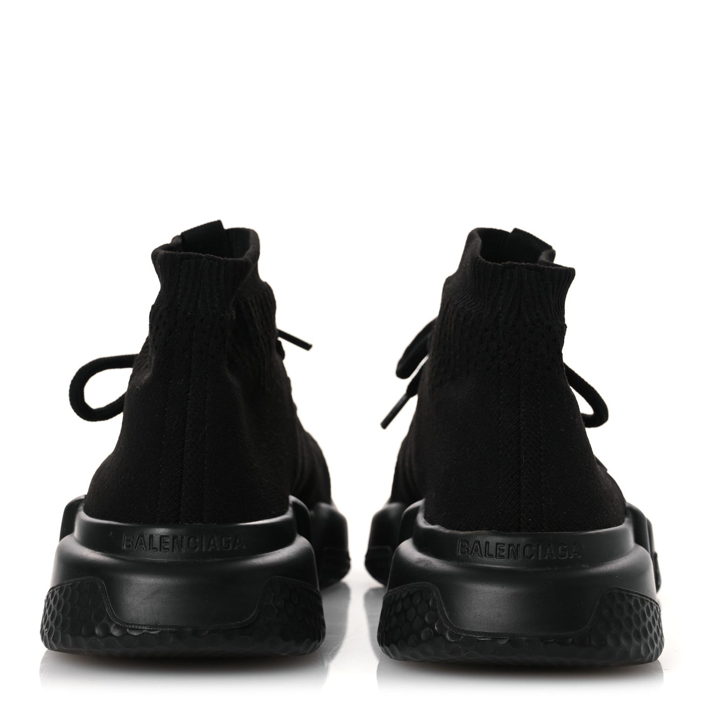 Recycled Knit Bi-Color Sole Womens Speed Lace Up Sneakers 38 Black White