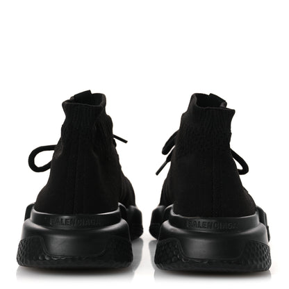 Balenciaga Recycled Knit Bi-Color Sole Womens Speed Lace Up Sneakers 38 Black White 6 of 12