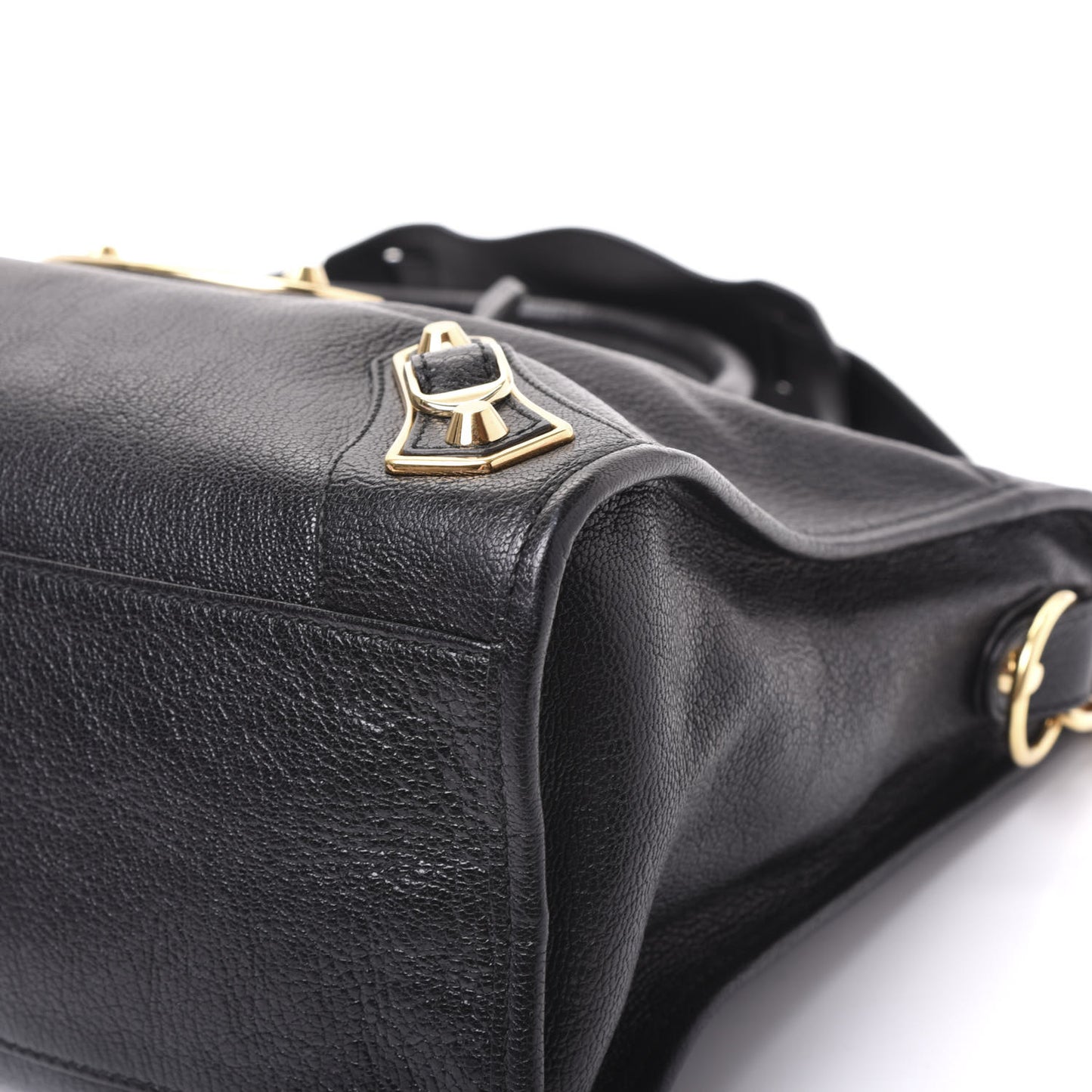 Chevre Gold Metallic Edge Hardware City Black