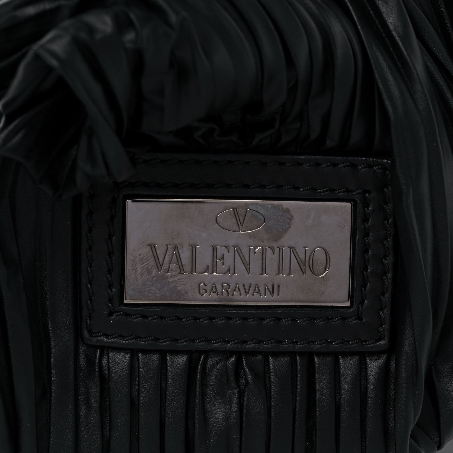 Valentino Garavani Nappa Pleated Petale Dome Tote Black 9 of 11