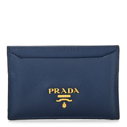 Prada Saffiano Metal Card Case Bleuette 1 of 9