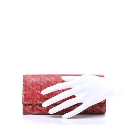 Goyard Goyardine Varenne Long Wallet Red 2 of 8