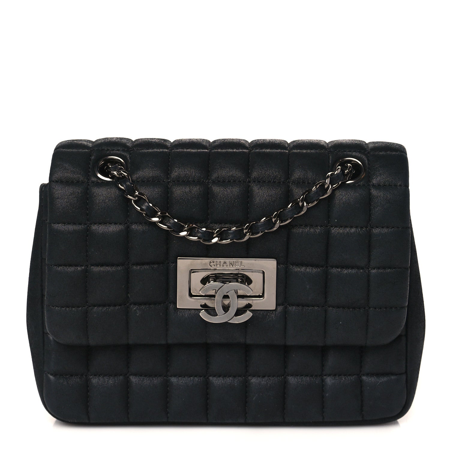 Chanel Iridescent Calfskin Square Quilted Mini Flap Black 1 of 11