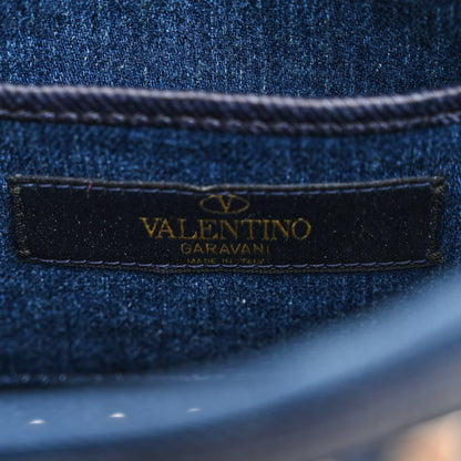 Valentino Garavani Denim Butterfly Embroidered Rockstud Camera Crossbody Bag Light Denim Multicolor 6 of 11