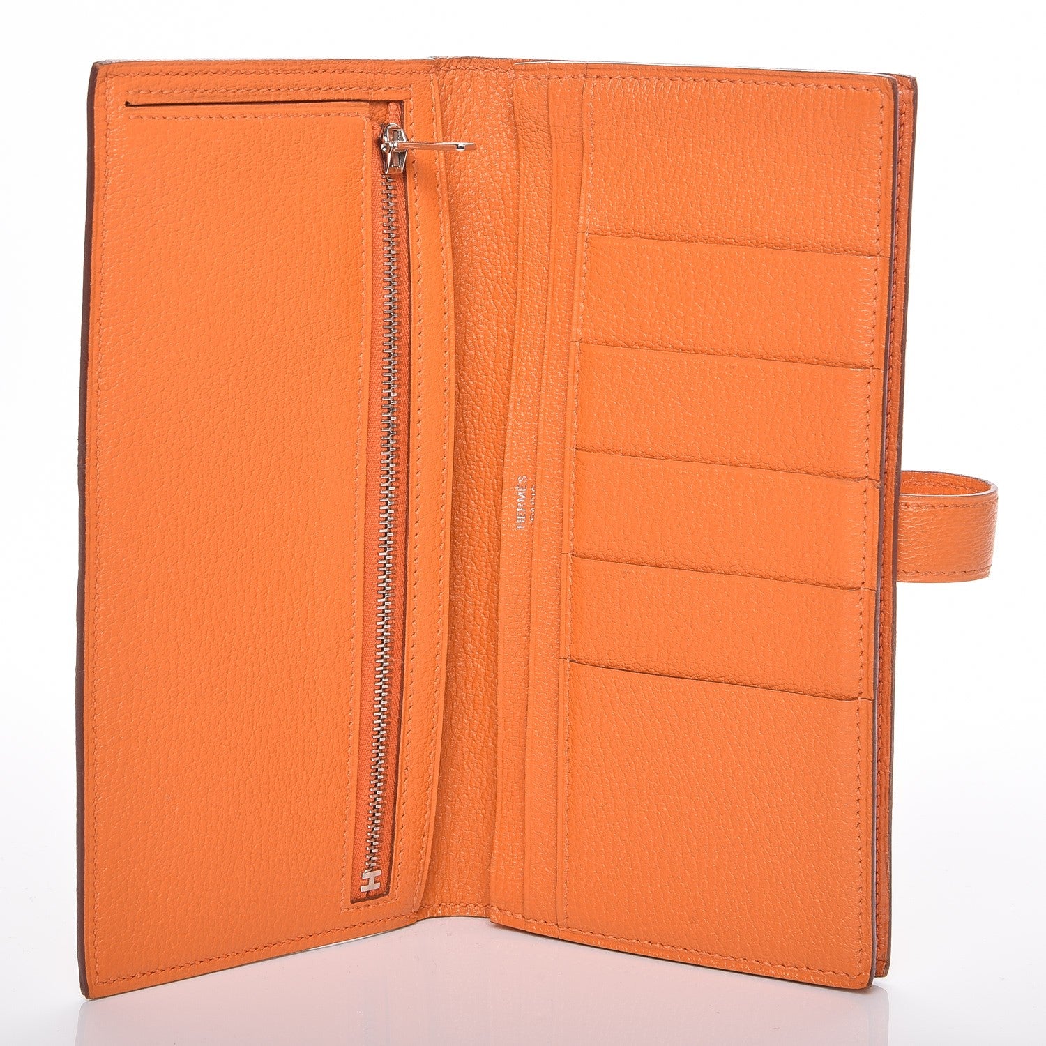Hermes Chevre Mysore Bearn Wallet Orange 5 of 7
