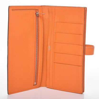 Hermes Chevre Mysore Bearn Wallet Orange 5 of 7