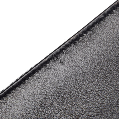 Saint Laurent Denim Mixed Matelasse Triquilt Large Monogram Envelope Satchel Black 10 of 10