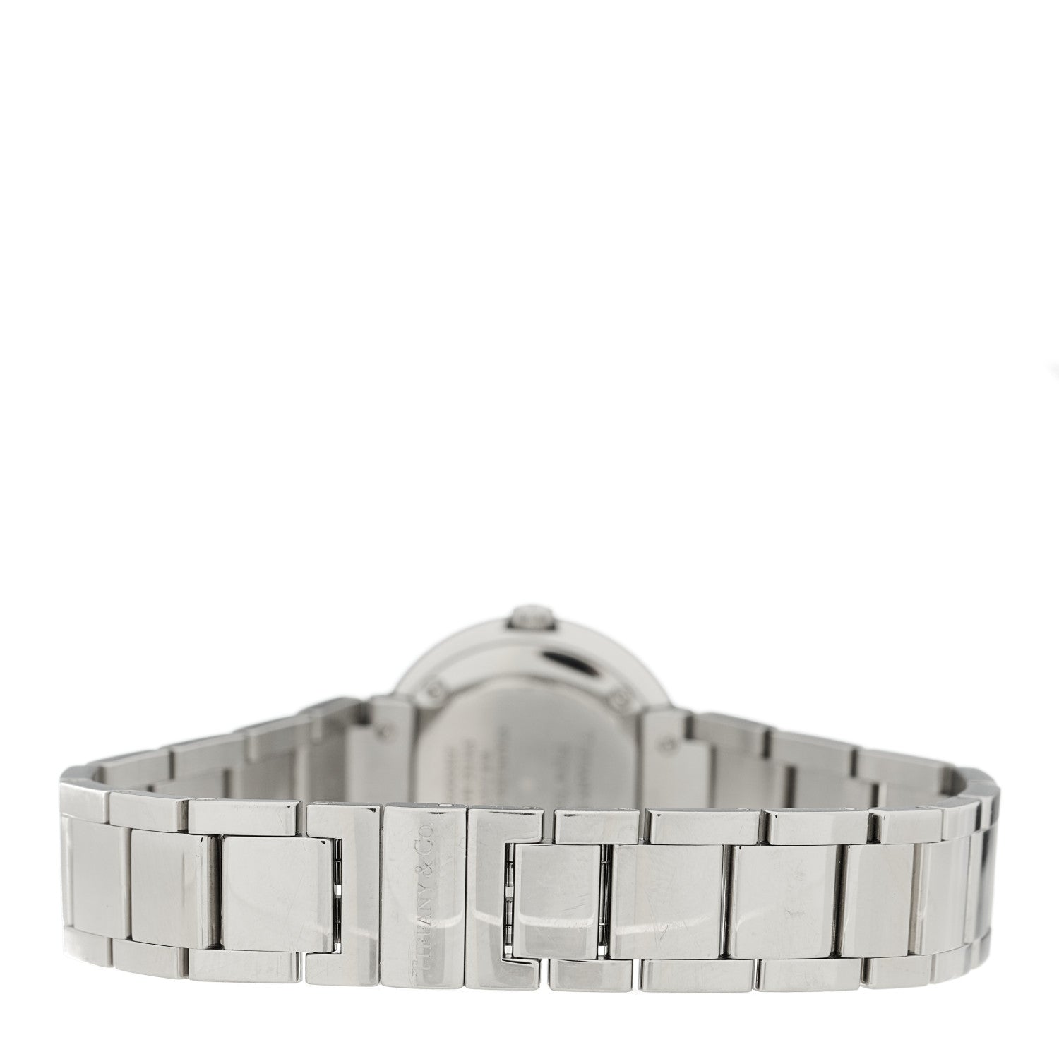 Tiffany Stainless Steel Diamond Bezel 24mm Atlas 2-Hand Quartz Watch Ice Blue 3 of 5