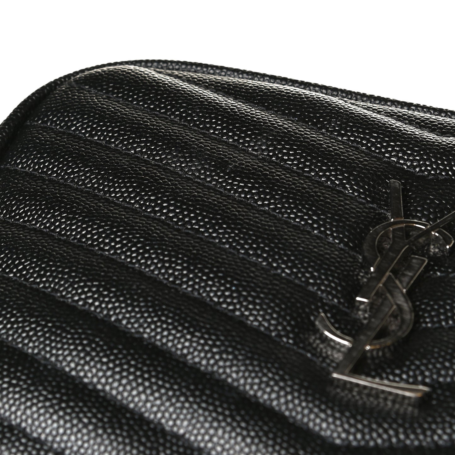 Grain De Poudre Matelasse Monogram Mini Lou Camera Bag Black
