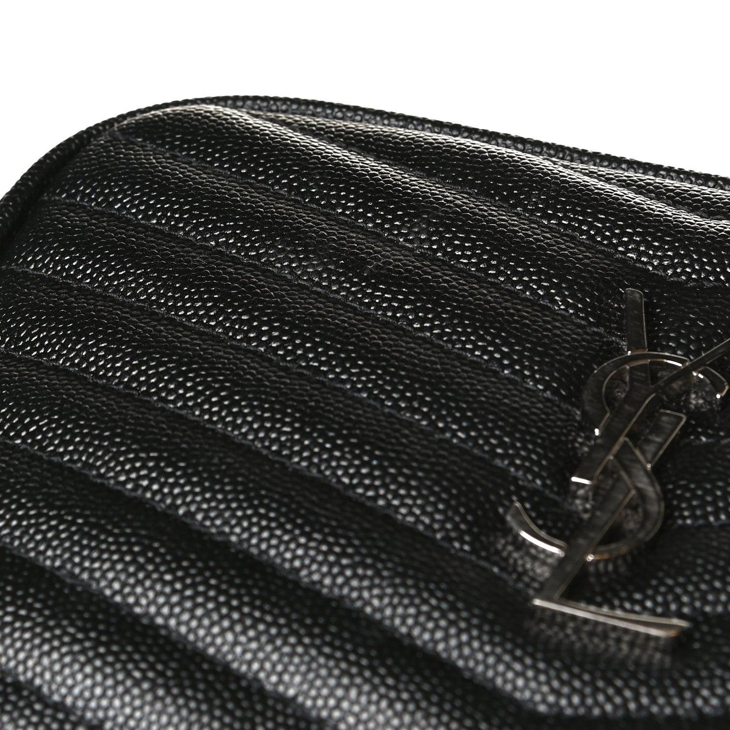 Saint Laurent Grain De Poudre Matelasse Monogram Mini Lou Camera Bag Black 11 of 12