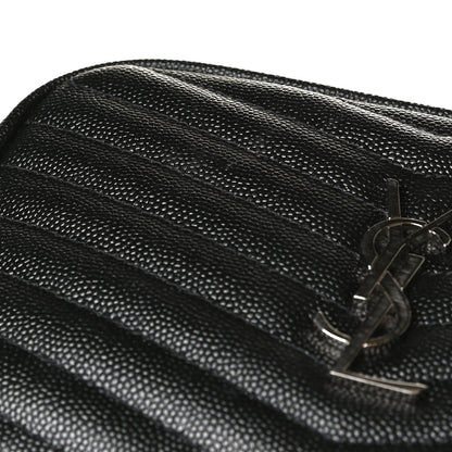 Saint Laurent Grain De Poudre Matelasse Monogram Mini Lou Camera Bag Black 11 of 12