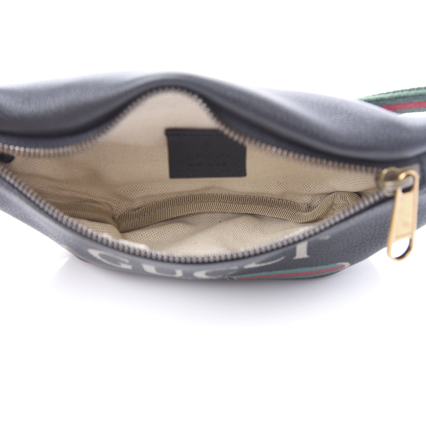 Grained Calfskin Small Logo Belt Bag Black
