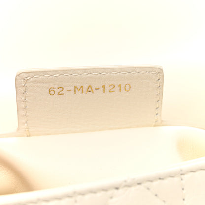 Christian Dior Lambskin Cannage Small Caro Bag Ivory 7 of 14
