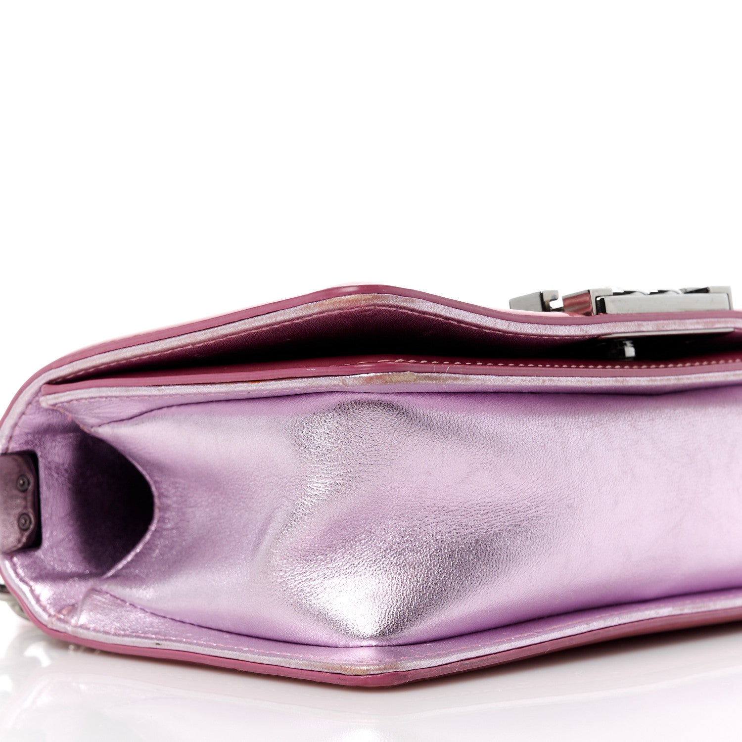 Chanel Metallic Patent Calfskin Quilted Small Boy Flap Pink 9 of 11