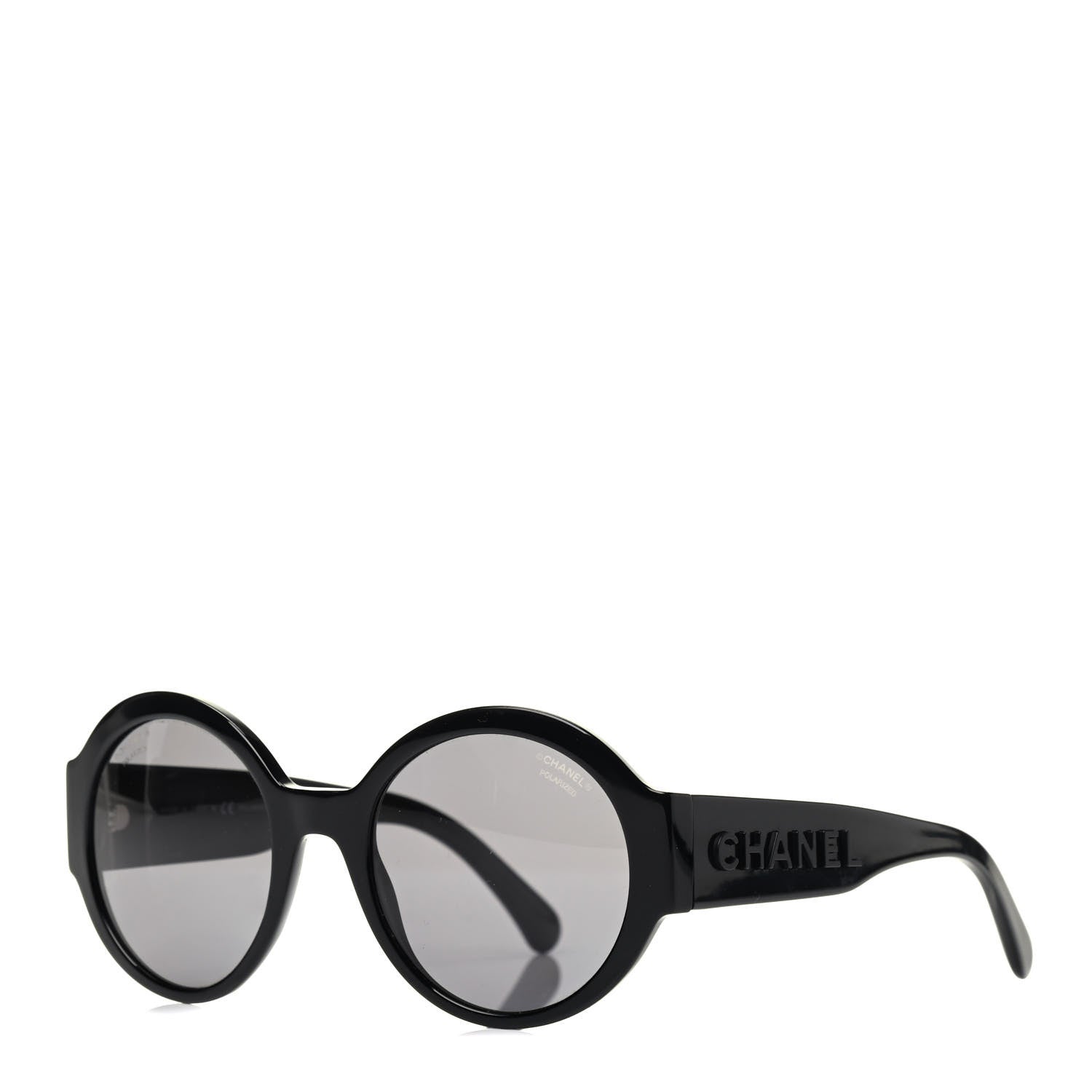 Chanel Acetate Polarized Round Sunglasses 5410 Black 1 of 7