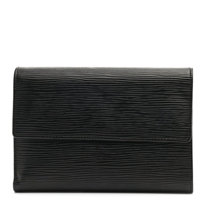 Louis Vuitton Epi Porte Tresor Etui Papiers Wallet Black 1 of 10