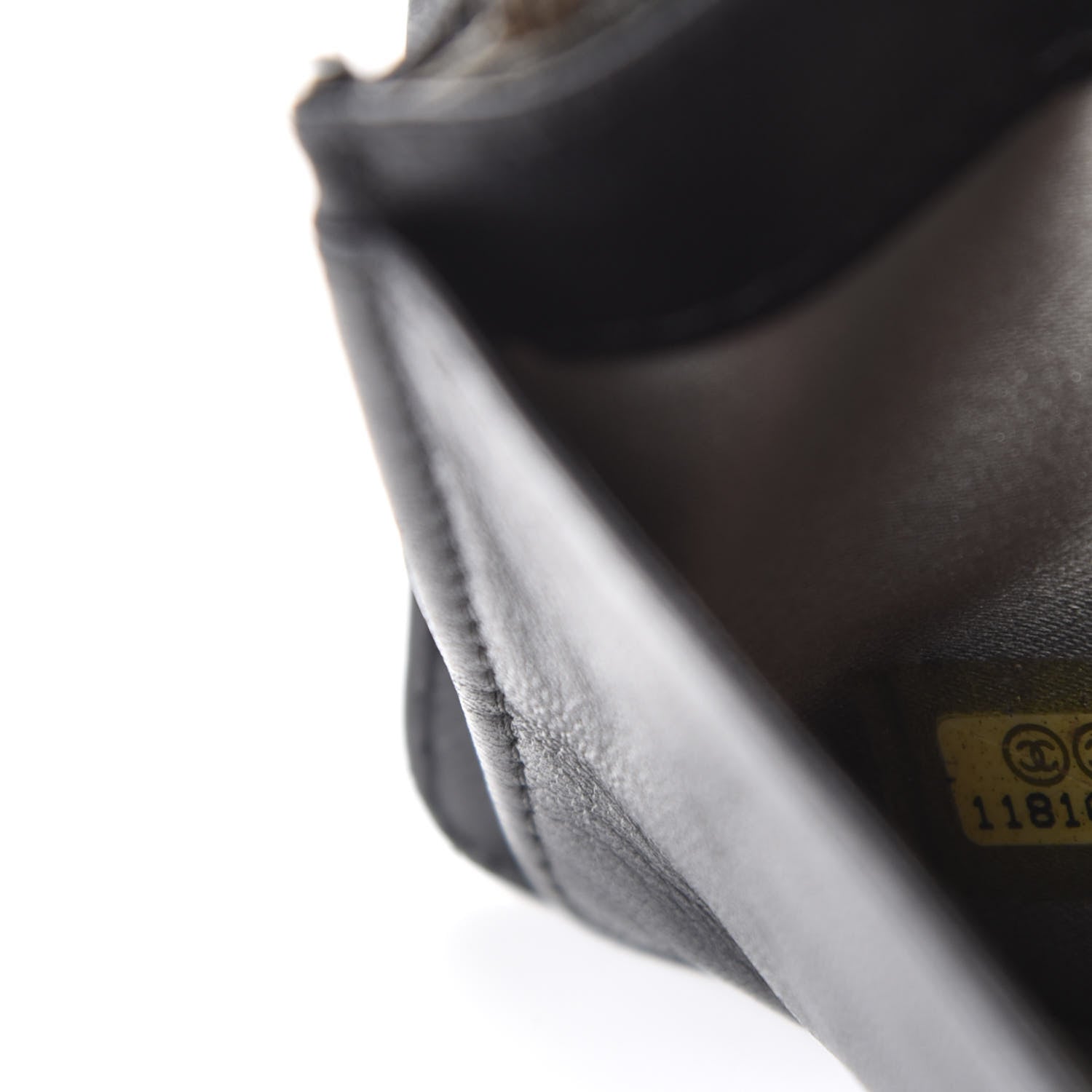 Chanel Lambskin Camellia Embossed Yen Wallet Black 10 of 10