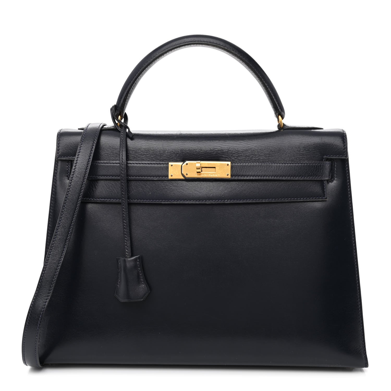 Hermes Box Kelly Sellier 32 Bleu Marine 1 of 17