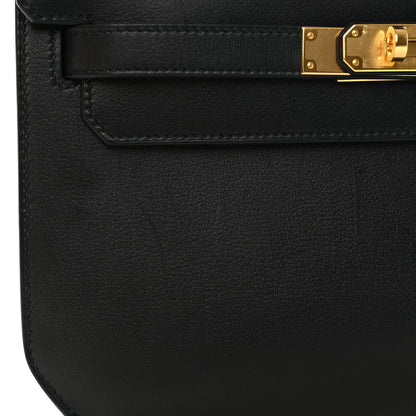 Hermes Evercolor Kelly Depeches 25 Pouch Black 8 of 10