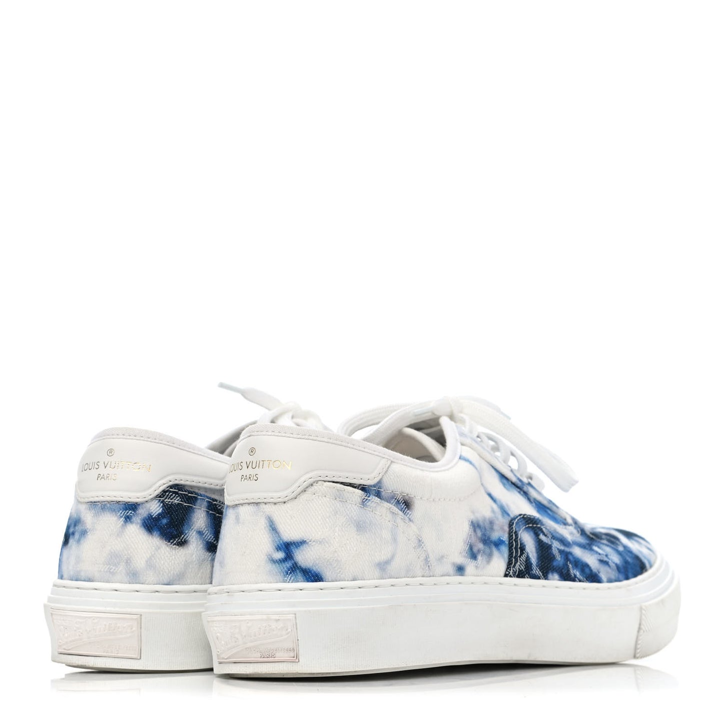 Denim Monogram Trocadero Tie Dye Sneakers 6.5 Marine