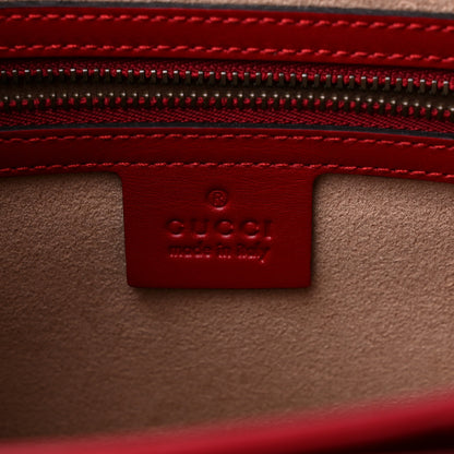 Gucci Calfskin Sylvie Web Small Queen Margaret Top Handle Bag Blue Agata Hibiscus Red Mystic White Sugar Pink 6 of 9