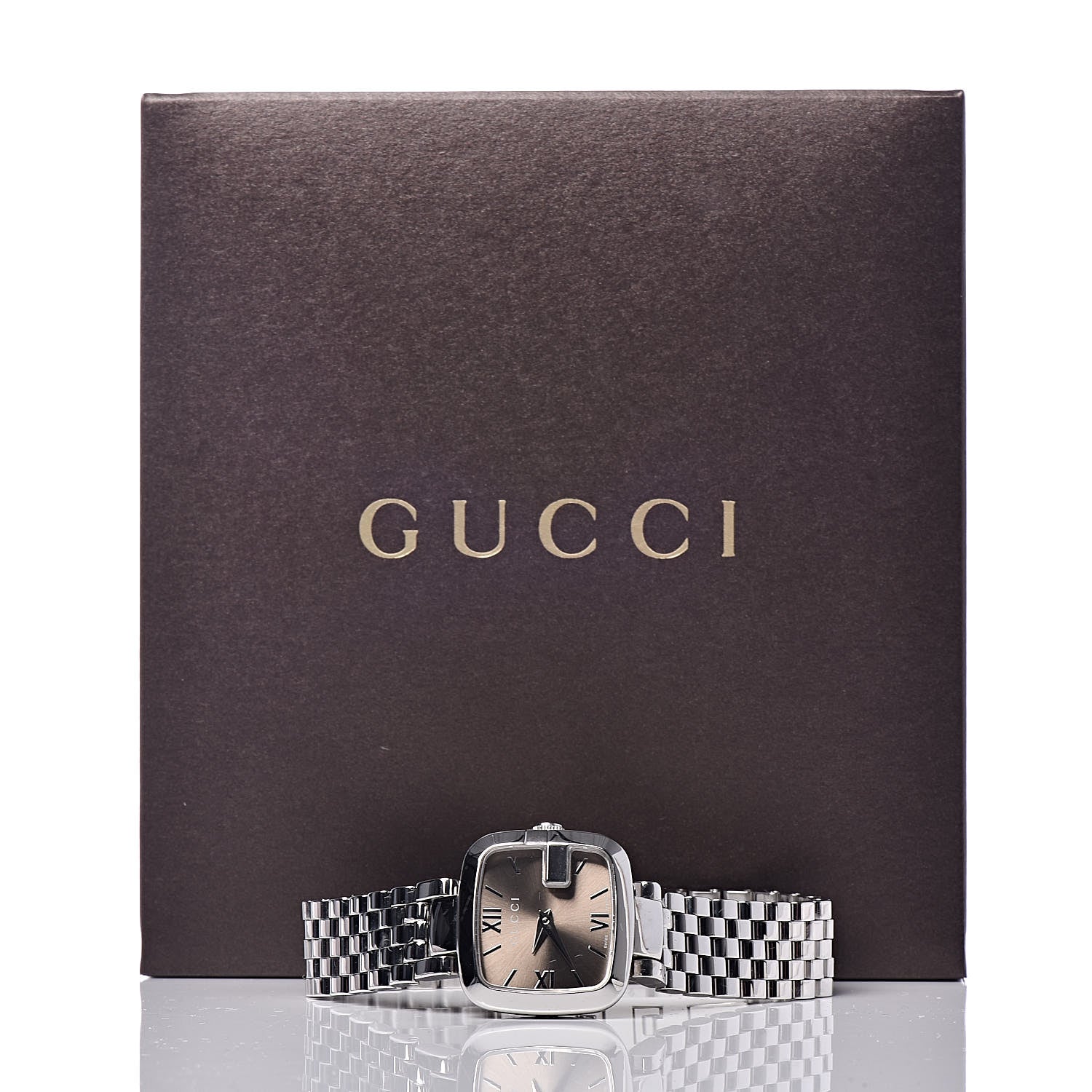 Gucci Stainless Steel 24mm G-Quartz Watch Brown 9 of 9
