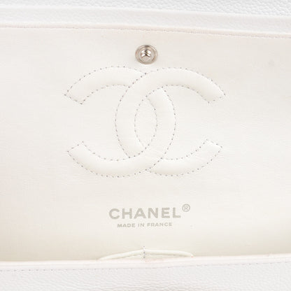 Chanel Caviar Quilted Medium Double Flap White 6 of 7