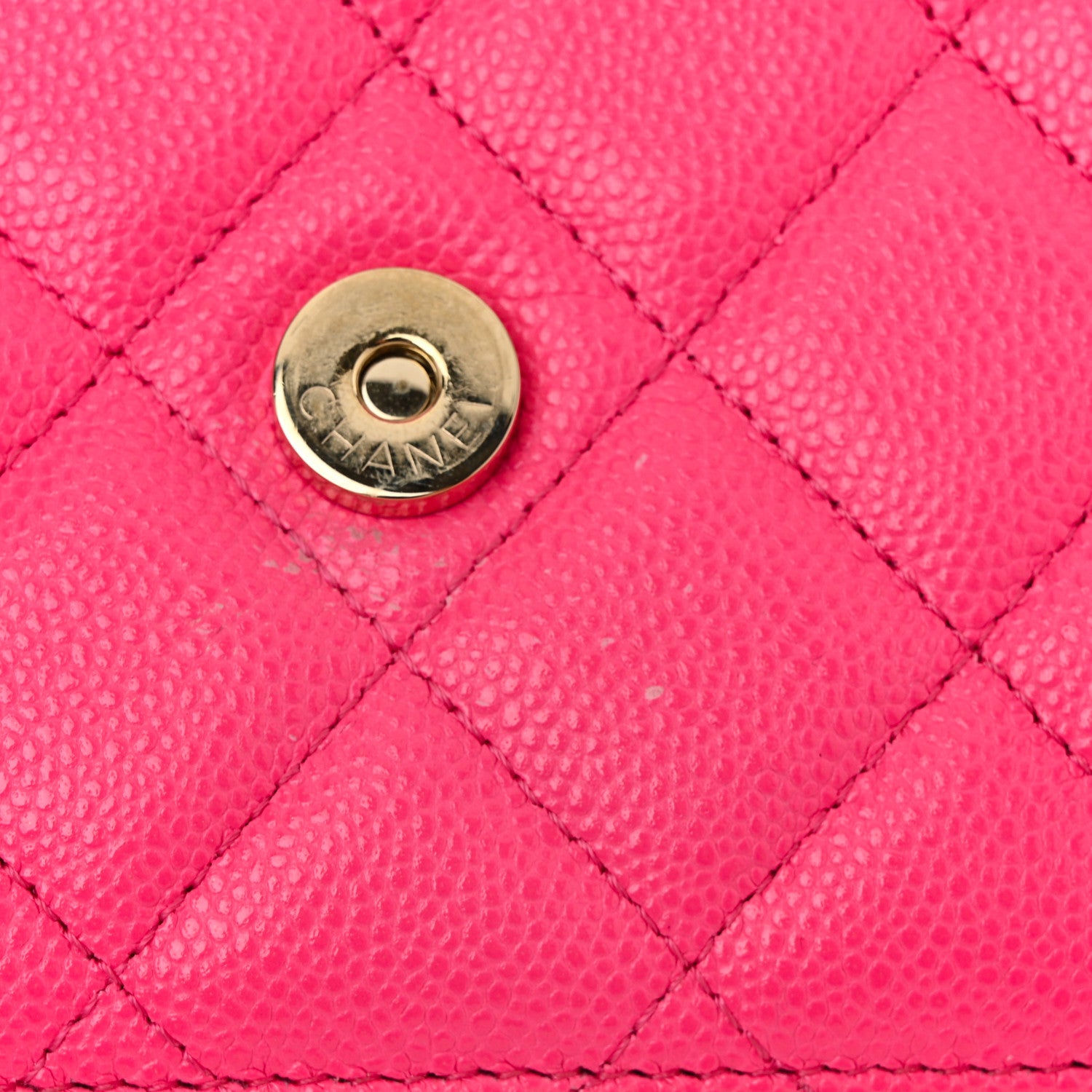 Chanel Caviar Quilted Wallet on Chain WOC Fuchsia 12 of 12