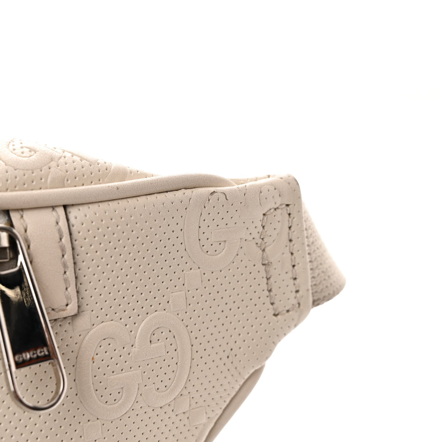 Gucci Calfskin GG Tennis Embossed Pocket Belt Bag Mystic White 14 of 19