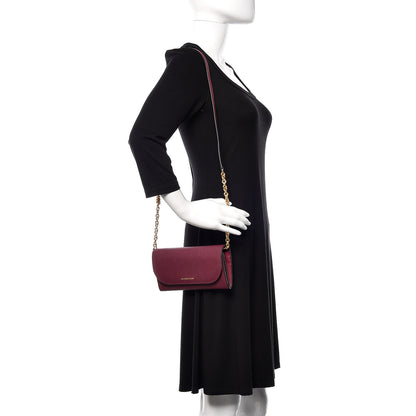 Burberry Grainy Calfskin Henley Wallet On Chain Burgundy 2 of 9