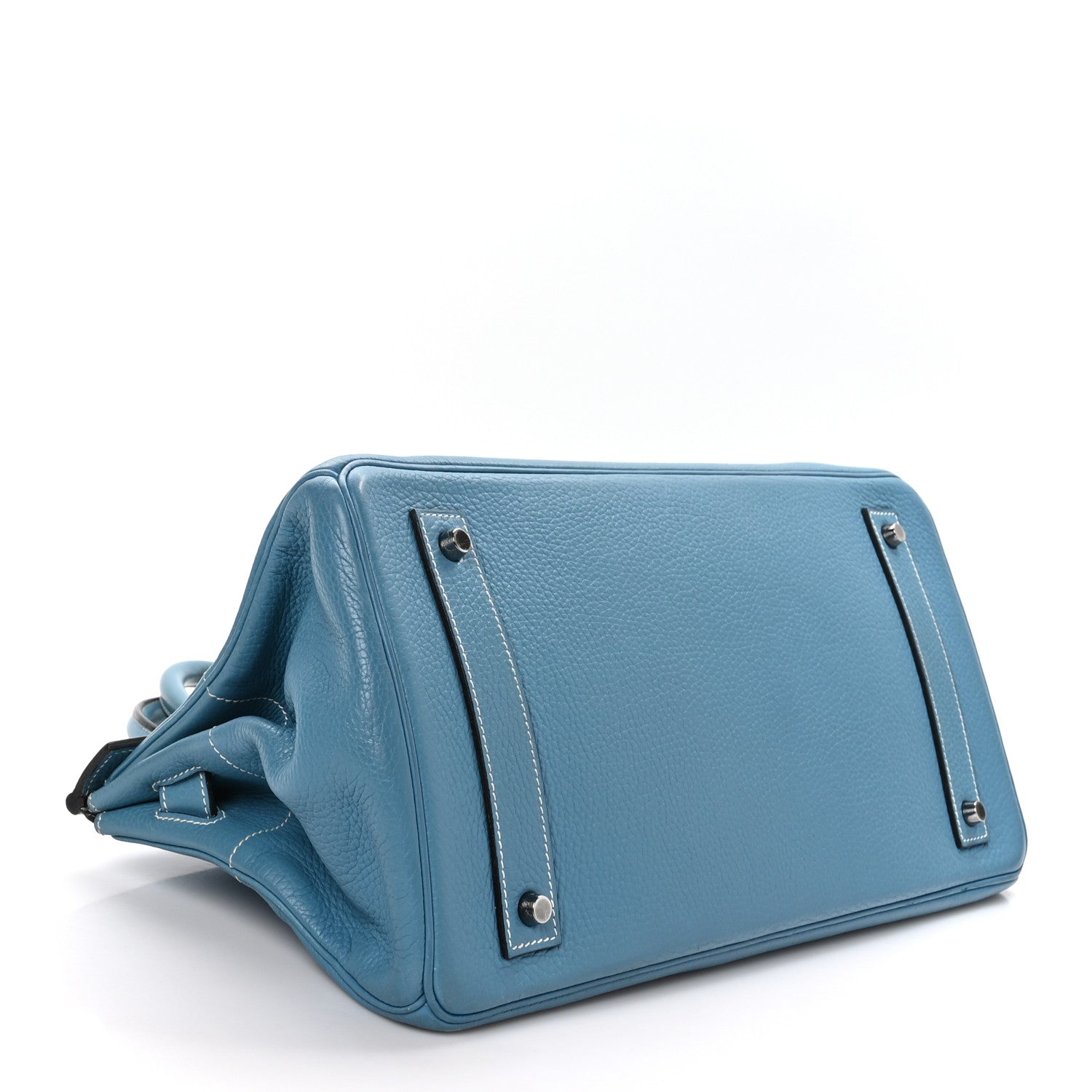 Hermes Taurillon Clemence JPG Birkin 42 Blue Jean 4 of 14