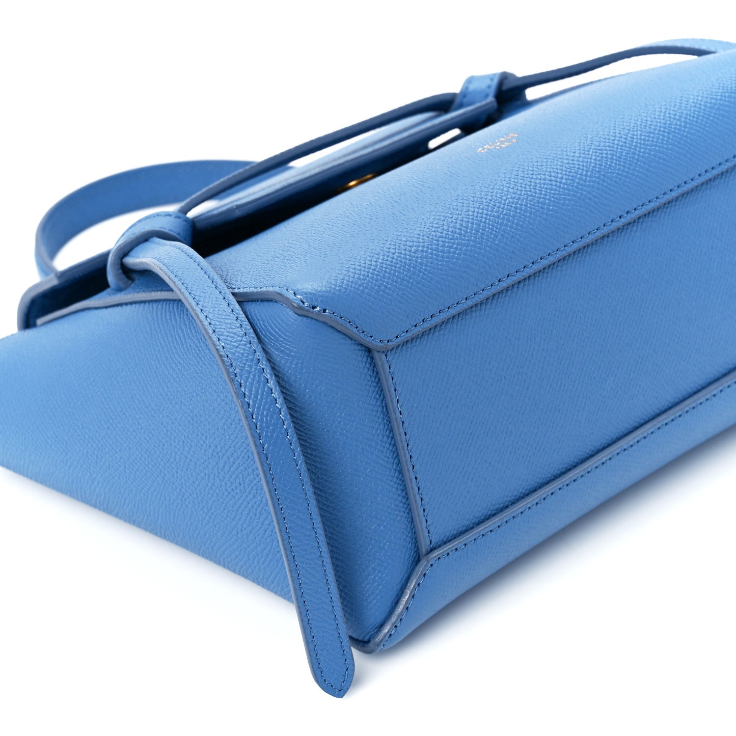 Grained Calfskin Nano Belt Bag Blue