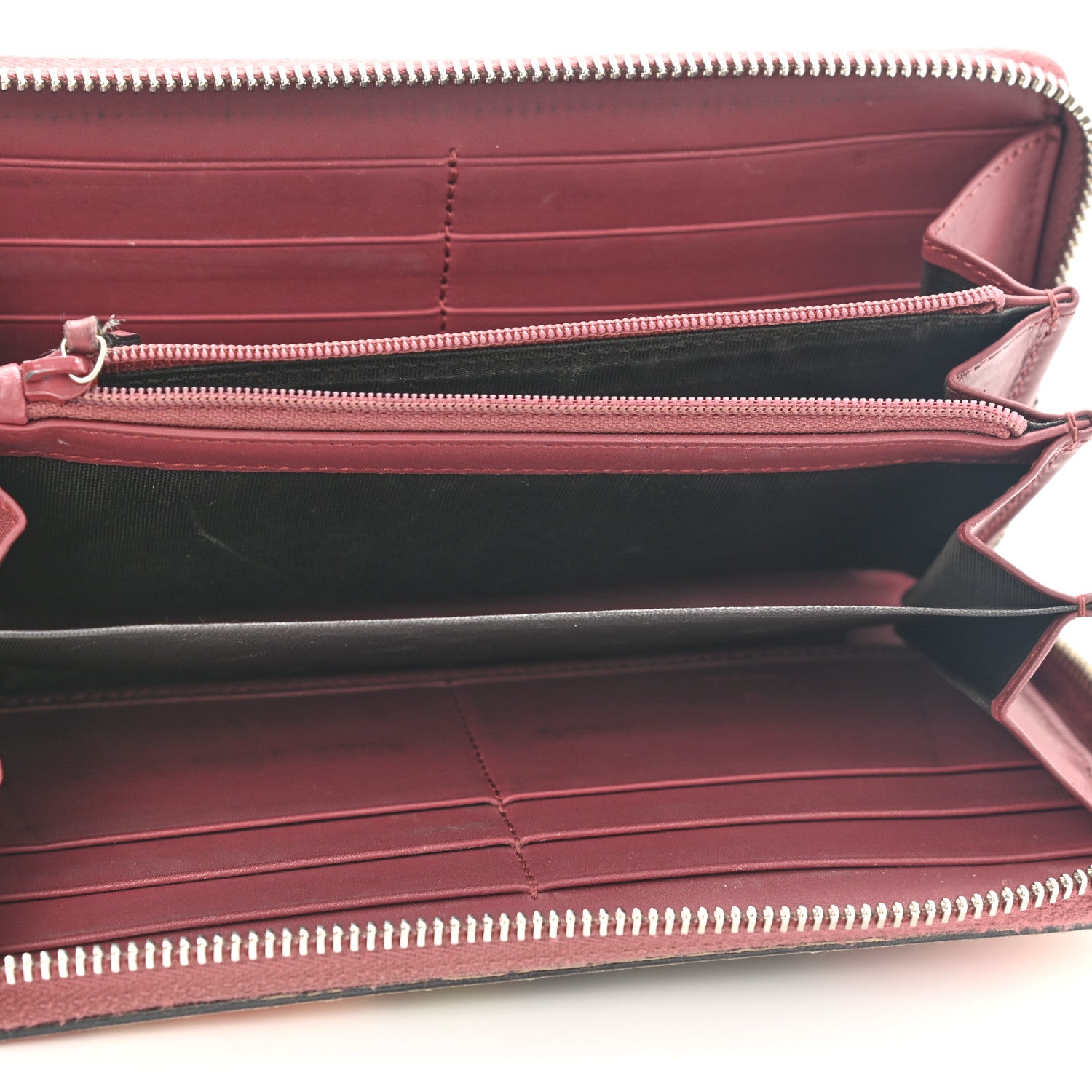 Gucci GG Supreme Monogram Blooms Zip Around Wallet Beige Multicolor Dry Rose 4 of 7